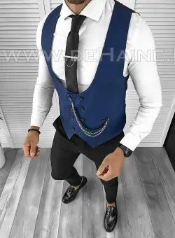 Vesta barbati eleganta slim fit bleumarin B8170 141-6 E/M4-4.1