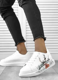 Adidasi barbati casual albi FCL8031 A1-3