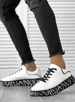 Adidasi barbati casual cu imprimeu pe talpa 2215 A26-4