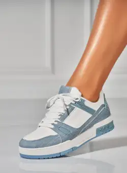 Adidasi Dama Albastri din Piele Ecologica Alwin