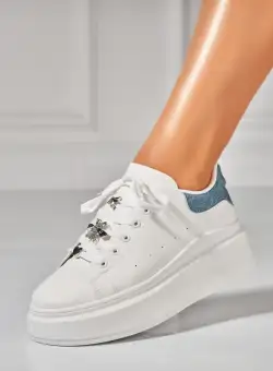 Adidasi Dama Albastri din Piele Ecologica Maven