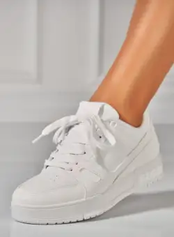 Adidasi Dama Albi din Piele Ecologica Alwin