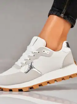 Adidași damă Albi din Piele Ecologica Anori