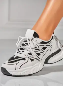 Adidasi Dama Albi din Piele Ecologica Skyela