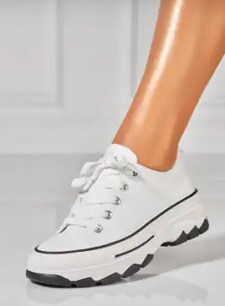 Adidasi Dama Albi din Textil Tashi