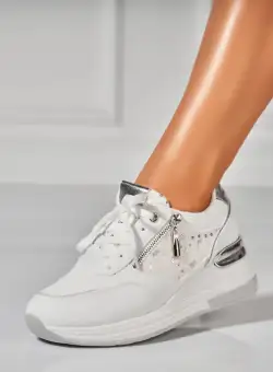 Adidasi Dama Argintii din Piele Ecologica Avrey