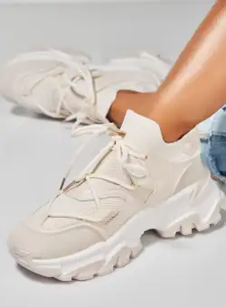 Adidasi Dama Bej din Piele Ecologica Enika