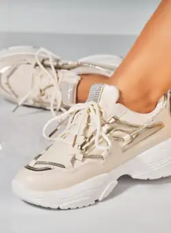 Adidasi Dama Bej din Piele Ecologica Savan