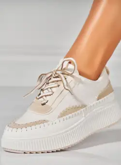 Adidasi Dama Bej din Textil Elden
