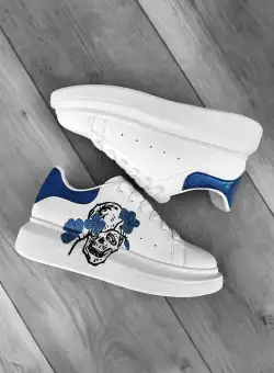 Adidasi dama casual alb cu albastru FCL705