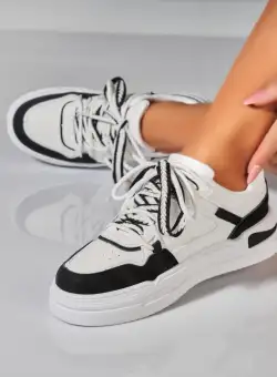 Adidasi Dama Negri din Piele Ecologica Aison