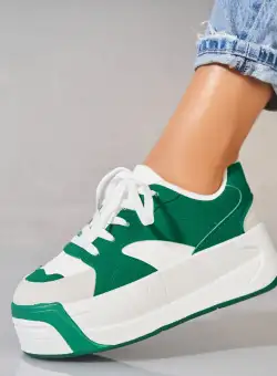 Adidași damă Piele Ecologica Verde Kaity