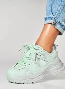 Adidasi Dama Turcoaz din Piele Ecologica Mujozi