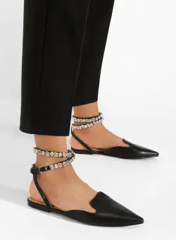 Balerini cu varf ascutit Radiza V3 negri