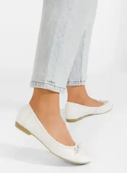 Balerini dama piele Beriana albi