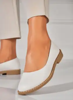 Balerini dama Piele Ecologica Alb Esmy