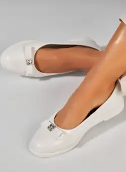 Balerini dama Piele Ecologica Alb Markie