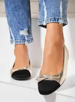 Balerini dama Piele Ecologica Auriu Jaziel