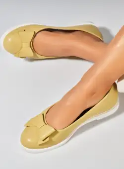 Balerini dama Piele Ecologica Galben Rydia