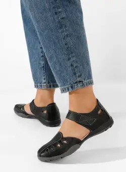 Balerini dama piele Tunica S negri