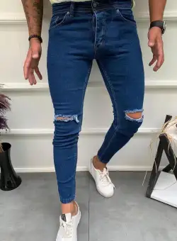 Blugi barbati conici albastri 12297 G7-3.4