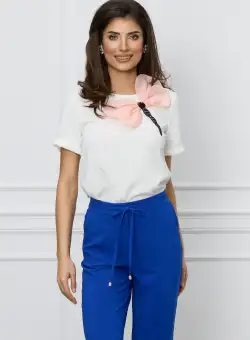 Bluza LaDonna alba cu libelula 3D