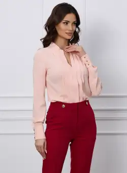 Bluza MBG somon cu pliuri pe bust