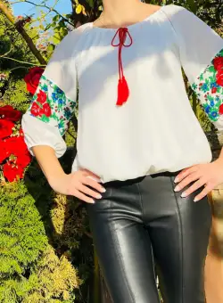 Bluza stilizata cu motive traditionale Margareta 2