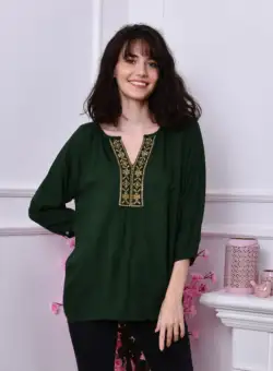 Bluza stilizata traditional cu broderie Clara 3