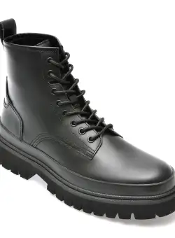 Bocanci ALDO negri, TORINO001, din piele naturala