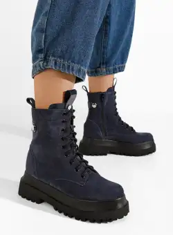 Bocanci cu platformă Hiana V2 navy