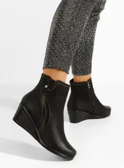 Botine cu platforma Siloria negre