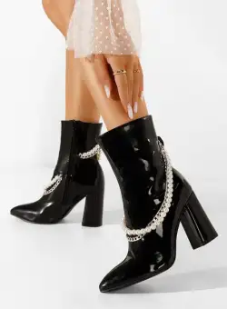 Botine cu toc gros Nibela negre