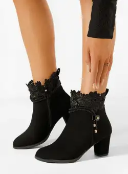 Botine dama elegante negre Loreifa