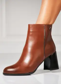 Botine dama Imblanite Maro din Piele Ecologica Shukra