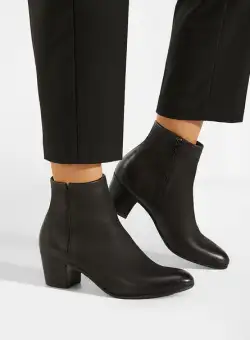 Botine dama piele negre Padua