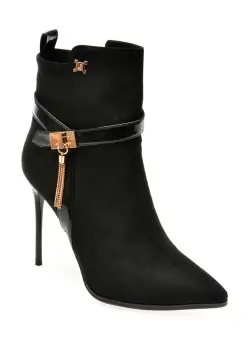 Botine LAURA BIAGIOTTI negre, 8321, din material textil