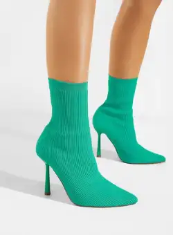 Botine stiletto verzi Caniete