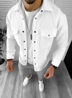 Camasa barbati casual alba 12504