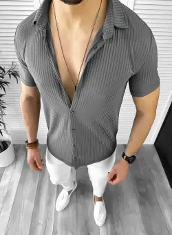 Camasa barbati casual gri 12476 6-5.2