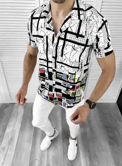 Camasa barbati PREMIUM cu imprimeu 12049 O4-2.2