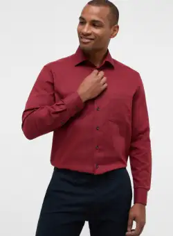 Camasa rosie, modern fit, pentru barbati, 100% bumbac, maneca lunga, model8183 56 X169 Eterna