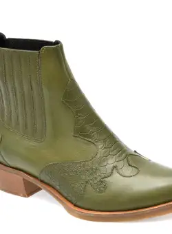 Ciocate GLORIA kaki, 7008, din piele naturala