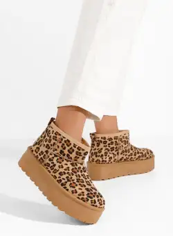Cizme cu platformă Savieda V2 leopard