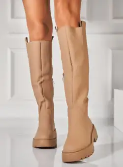Cizme Dama Imblanite Kaki din Cauciuc Taryn