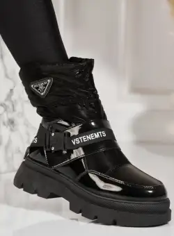 Cizme Dama Imblanite Negre din Fas Aarinya