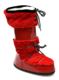 Cizme GRYXX rosii, RB010, din piele ecologica