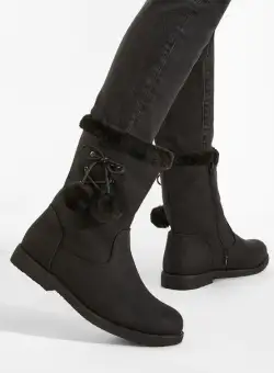 Cizme imblanite dama negre Milena