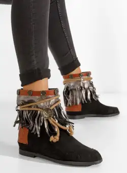 Cizme scurte dama negre Peramora