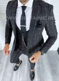 Costum barbati slim fit + Vesta B5362 81-5 E~